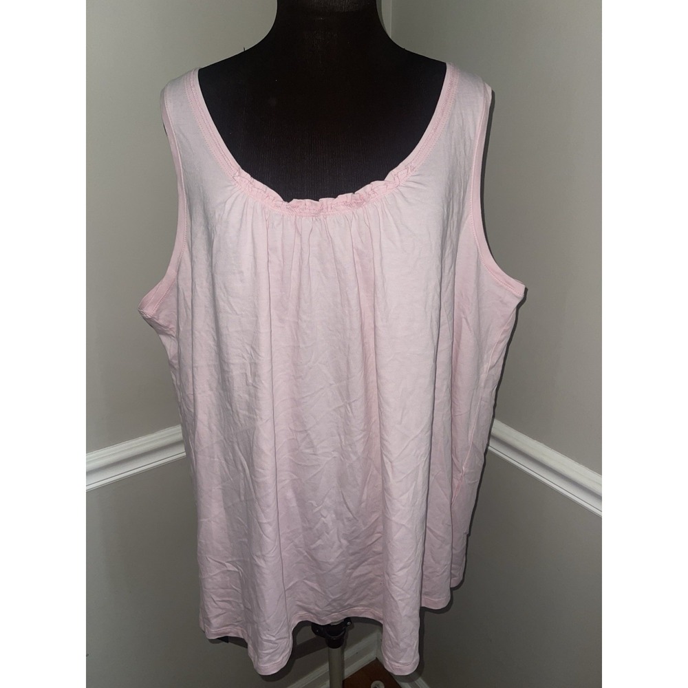 Woman Within Pink Tank Top Plus Size 2X 26/28